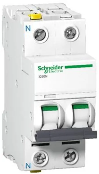 Schneider Electric Acti9 iC60N 1P-N 4A Dvojitá svorka C-charakteristika 6/10kA 230V Šířka 36mm