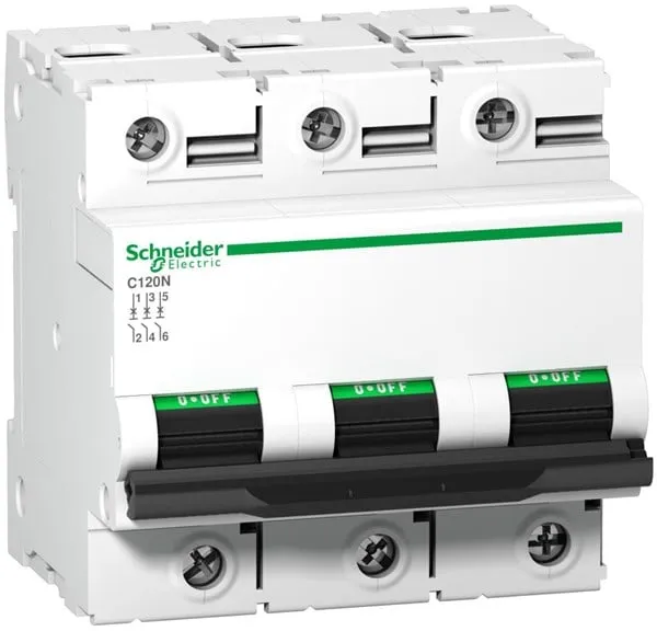 Schneider Electric Jistič C120N 3P 100A Mono svorka C-charakteristika 10kA 230/400V Šířka 81mm