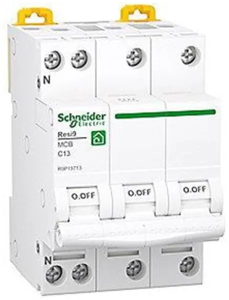 Schneider Electric Resi9 XP MCB/Instalační jistič 3PN C-charakteristika 13A 6kA 54mm
