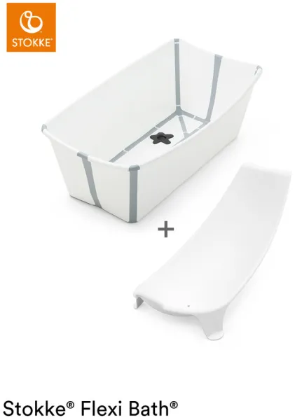 Flexi Bath a Newborn Support - bílá