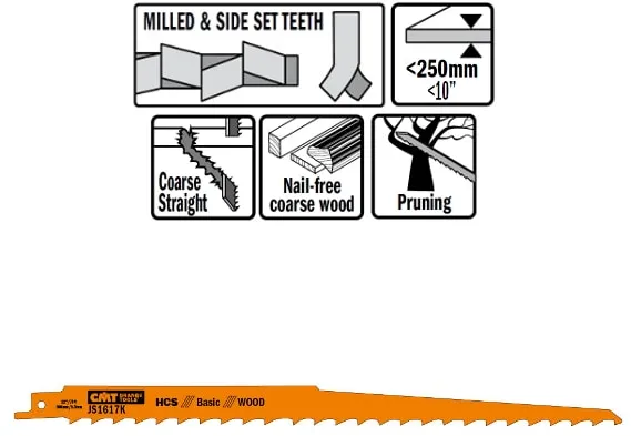 Bajonetový list 300mm HCS Basic