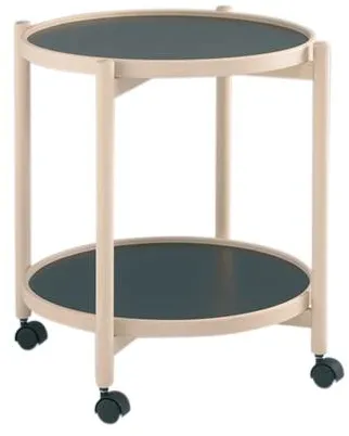 Thomsen Furniture James servírovací stolek - buk/melamin - přírodní buk - Ø50 cm