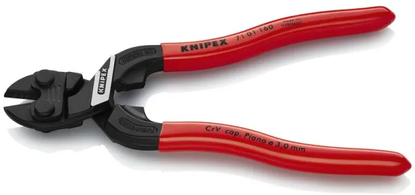 Knipex KNIPEX CoBolt® S Kompaktní štípací kleště černě atramentované, potažené plastem 160 mm