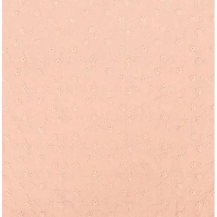 Bavlněná látka s výšivkou 135cm 1613 Losos - 50cm