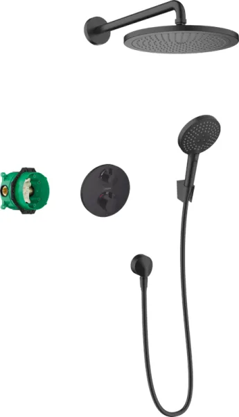 Hansgrohe Croma 280 sprchový systém s Ecostat S, matná černá