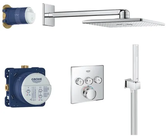Grohe Grohtherm SmartControl sprchová sada s Rainshower SmartActive 310 Cube, chrom
