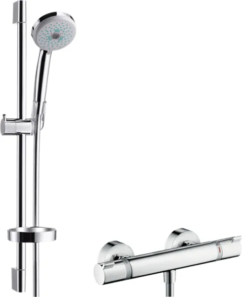 Hansgrohe Croma 100 sprchová sada s termostatickou baterií Ecostat Comfort, chrom