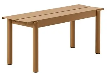 Lavice Muuto Linear Steel Spálená oranžová 110 x 34 cm