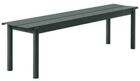 Muuto Linear Steel Lavice Tmavě zelená 170 x 34 cm