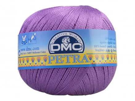 DMC Petra č. 5 Háčkovací příze Jednobarevná 53837 Fialová