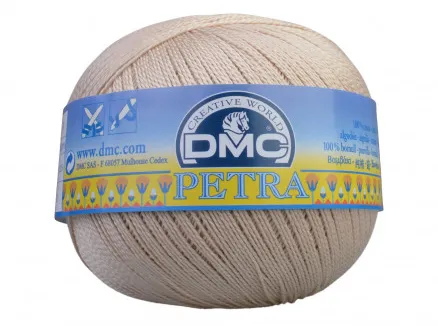 DMC Petra No. 8 Háčkovací příze Jednobarevná 5712 Světlá Pšenice
