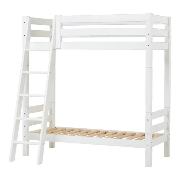 Hoppekids ECO Luxury vysoká patrová postel se šikmým žebříkem - 70 x 160 cm