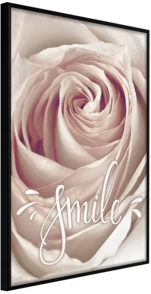 ARTGEIST Plakát s rámem - Rose with a Message Zlatá 20x30