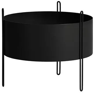 Woud Pidestall Květináč Medium Černý