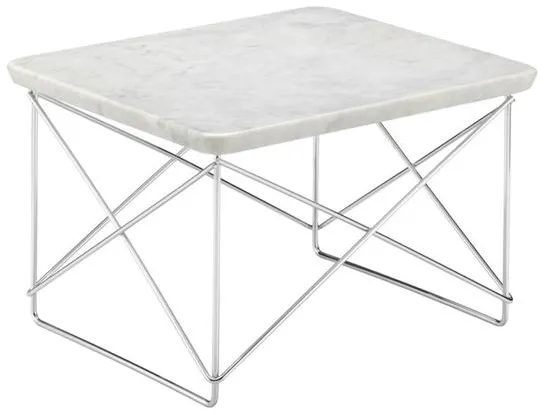 Vitra Occasional LTR Noční stolek Světlý mramor/Chrom