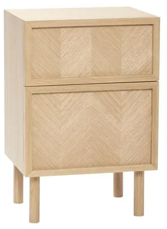 Hübsch Herringbone Noční stolek Přírodní