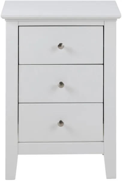 ACT NORDIC Linnea noční stolek se 3 zásuvkami - bílá MDF (45x34)