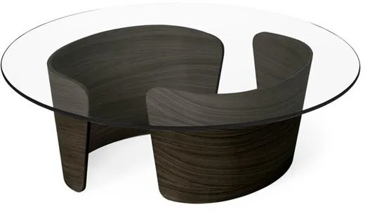 Konferenční stolek Sibast Furniture No 7 Ø90 Nízký Olejovaný tmavý dub/Sklo