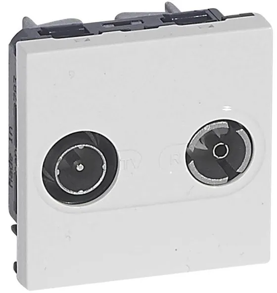 Legrand TV/R zásuvka samec/samice 9,52MM bílá