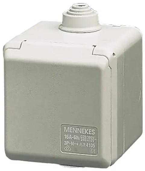 Mennekes CEE zásuvka venkovní 3pólová 16A 230V IP44 6H 4102