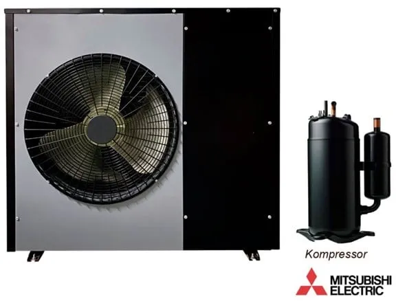 Andersen Electric Nordic One vzduch/voda tepelné čerpadlo s WiFi, 7kW, Černá