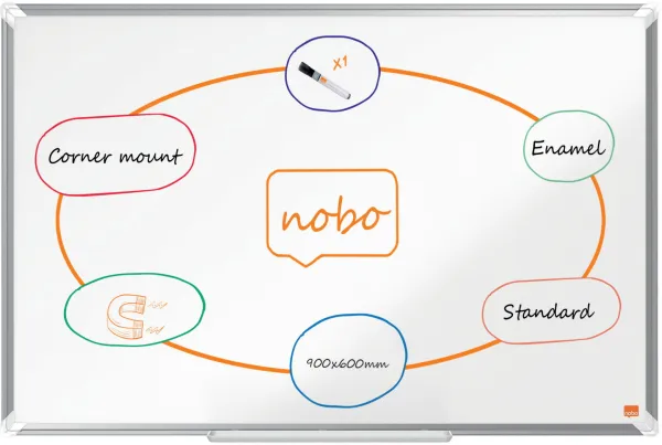 Nobo Premium Plus smaltovaná bílá tabule 90x60 cm bílá