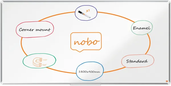 Nobo Premium Plus smaltovaná bílá tabule 180x90 cm bílá